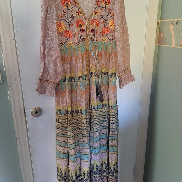 Anthropologie Bhanuni by Jyoti Giorgia Embroidered Maxi Dress NWOT - Picture 10 of 12